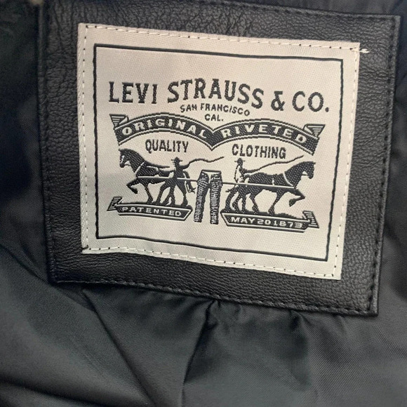 Levi's Faux Leather Faux Fur Collared Moto Jacket - Picture 11 of 12